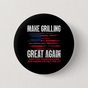Badge Rond 5 Cm Rendez le Grillage Génial à Nouveau Drôle Trump Bb
