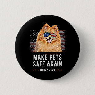 Badge Rond 5 Cm Rendez les animaux de compagnie sûrs à nouveau Chi