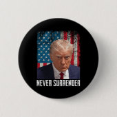 Badge Rond 5 Cm Rendez-vous Trump Mug Shot 2024 Président américai (Devant)