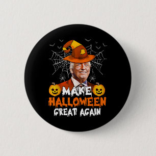 Badge Rond 5 Cm Rendre Halloween super encore drôle Trump Jack O L