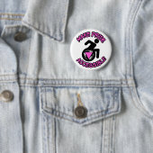 Badge Rond 5 Cm Rendre la fierté accessible Queer LGBTQ désactivé  (En situation)