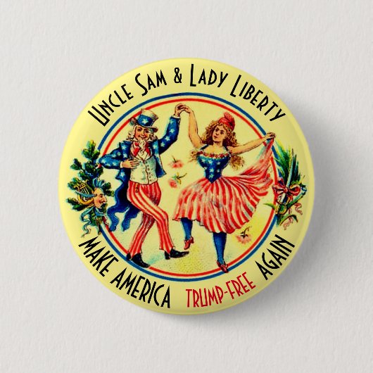 Badge Rond 5 Cm RENDRE L'AMÉRIQUE indemne (Devant)