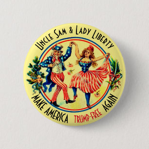Badge Rond 5 Cm RENDRE L'AMÉRIQUE indemne