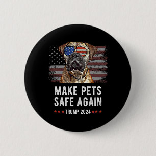 Badge Rond 5 Cm Rendre les animaux de compagnie sûrs à nouveau Bul