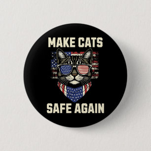 Badge Rond 5 Cm Rendre les chats sûrs à nouveau Trump chats pour T