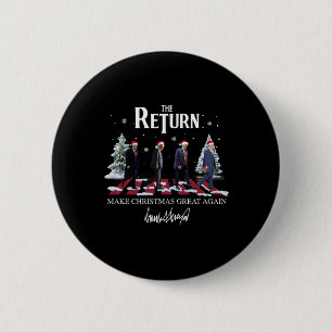 Badge Rond 5 Cm Rendre Noël super à nouveau drôle Père Noël Trump 