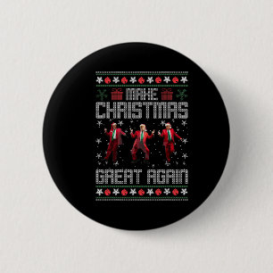 Badge Rond 5 Cm Rendre Noël super encore amusant Père Noël Trump D
