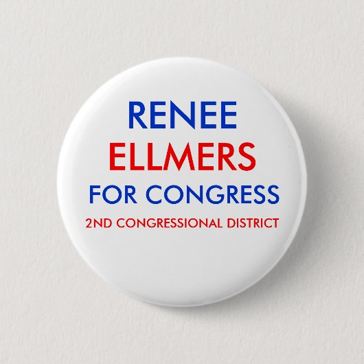 Badge Rond 5 Cm RENEE ELLMERS POUR le bouton du CONGRÈS (Devant)