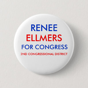 Badge Rond 5 Cm RENEE ELLMERS POUR le bouton du CONGRÈS