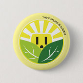 Badge Rond 5 Cm Renewable Energy Sunburst Plug (Devant)