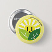 Badge Rond 5 Cm Renewable Energy Sunburst Plug (Devant & derrière)