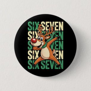 Badge Rond 5 Cm Renne Noël drôle Dabbing Xmas Dab Six