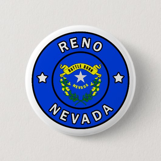 Badge Rond 5 Cm Reno Nevada (Devant)