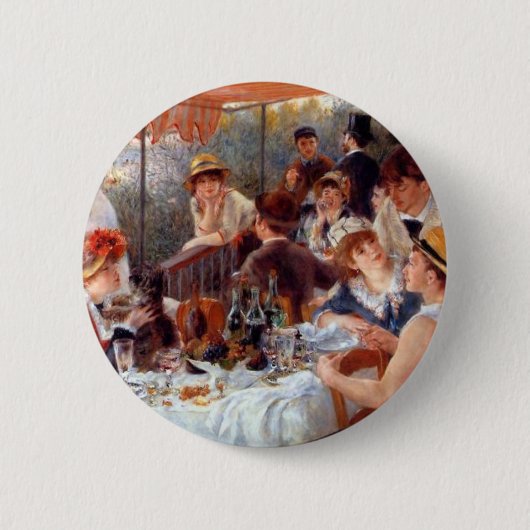 Badge Rond 5 Cm Renoir - Déjeuner de la fête nautique (Devant)