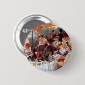 Badge Rond 5 Cm Renoir - Déjeuner de la fête nautique (Devant & derrière)
