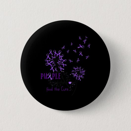 Badge Rond 5 Cm Répandre L'Espoir Trouver Le Cure -Fibromyalgia Dé (Devant)