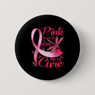 Badge Rond 5 Cm Répandre Rose L'Espoir Trouver Le Cancer Cure Du S