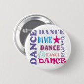 Badge Rond 5 Cm Répétition de danse (Devant & derrière)