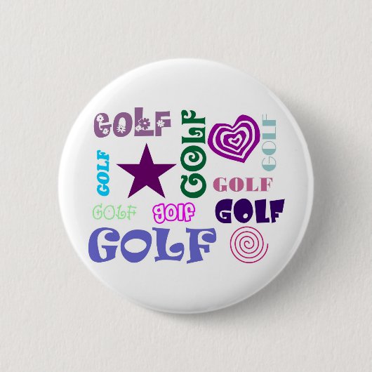 Badge Rond 5 Cm Répétition de golf (Devant)
