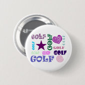 Badge Rond 5 Cm Répétition de golf (Devant & derrière)