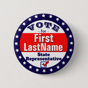 Badge Rond 5 Cm Représentant d'État de campagne personnalisée