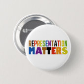 Badge Rond 5 Cm Représentation Fait Une Différence Arc-en-ciel Div (Devant & derrière)