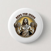 Badge Rond 5 Cm Reps pour Jésus (Devant)