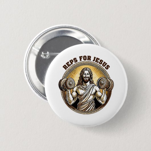 Badge Rond 5 Cm Reps pour Jésus (Devant & derrière)