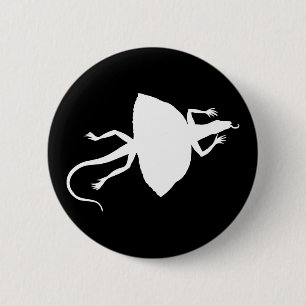 Badge Rond 5 Cm Reptile blanc