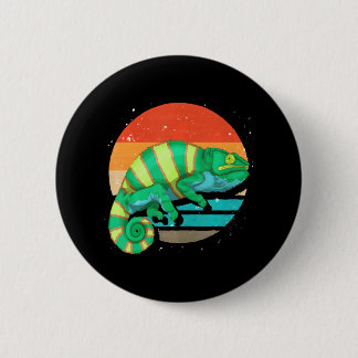 Badge Rond 5 Cm Reptile Faune Animaux tropicaux Lizard Chameleon