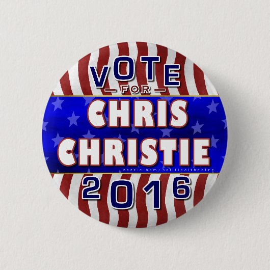 Badge Rond 5 Cm Républicain 2016 de président élection de Chris (Devant)