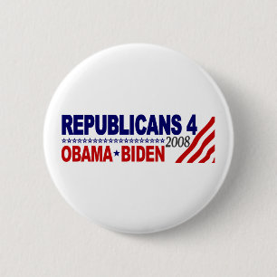 Badge Rond 5 Cm Républicains 4 Obama Biden