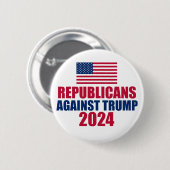 Badge Rond 5 Cm Républicains contre l'élection de Trump en 2024 (Devant & derrière)
