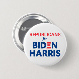 Badge Rond 5 Cm Républicains pour Biden Harris Texte personnalisé 