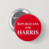 Badge Rond 5 Cm Républicains pour Harris (Devant & derrière)
