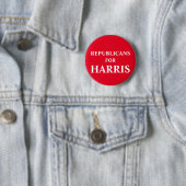 Badge Rond 5 Cm Républicains pour Harris (En situation)