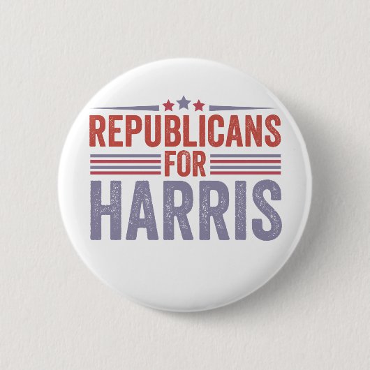 Badge Rond 5 Cm Républicains Pour Harris Election 2024 (Devant)