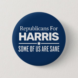 Badge Rond 5 Cm Républicains pour Harris Fier Républicain pour le 