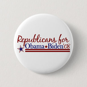 Badge Rond 5 Cm Républicains pour Obama Biden