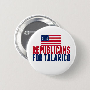 Badge Rond 5 Cm Républicains pour Talarico Élection 2026