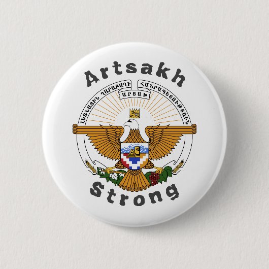 Badge Rond 5 Cm République d'Artsakh fort (Devant)