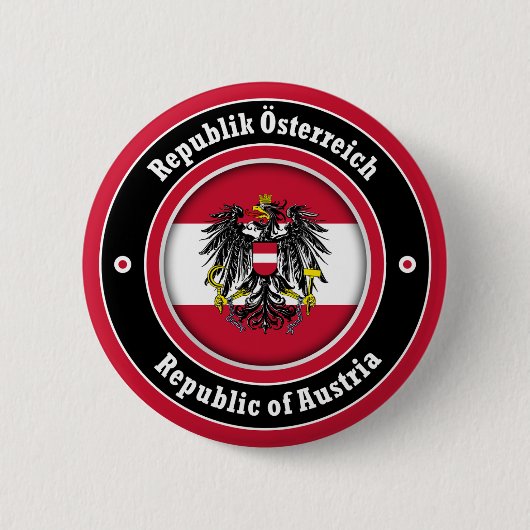 Badge Rond 5 Cm République d'Autriche (Devant)