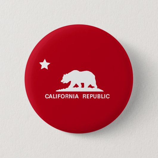 Badge Rond 5 Cm République de Californie (Devant)