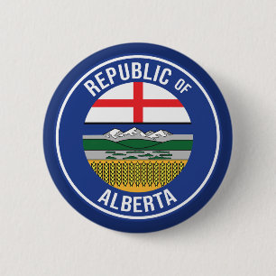 Badge Rond 5 Cm République de l'Alberta WEXIT