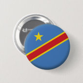 BADGE ROND 5 CM RÉPUBLIQUE DÉMOCRATIQUE DU CONGO RECTIFIER LE BADG (Devant & derrière)
