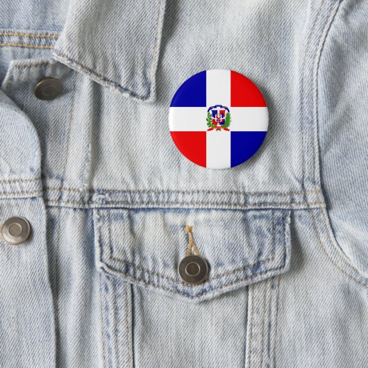 Badge Rond 5 Cm République dominicaine (En situation)