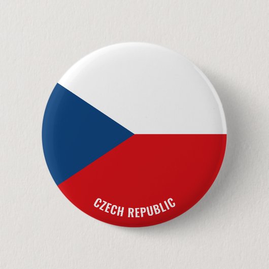 Badge Rond 5 Cm République tchèque Drapeau charmant Bouton patriot (Devant)