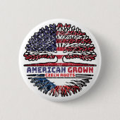 Badge Rond 5 Cm République tchèque Tchèque États-Unis États-Unis (Devant)