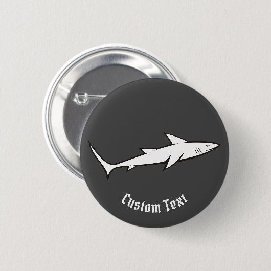 Badge Rond 5 Cm Requin (Devant & derrière)