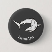 Badge Rond 5 Cm Requin (Devant)